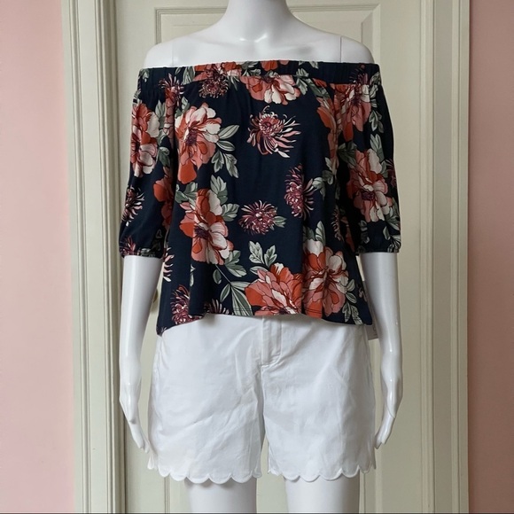 Loveappella Castania Off The Shoulder Knit Top size Small Petite - Picture 1 of 9